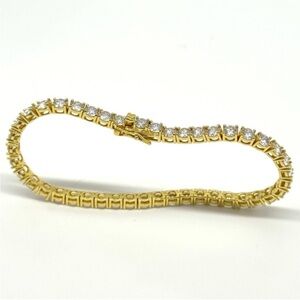 18K Gold Plated, 14.40CTW Moissanite Tennis Bracelet